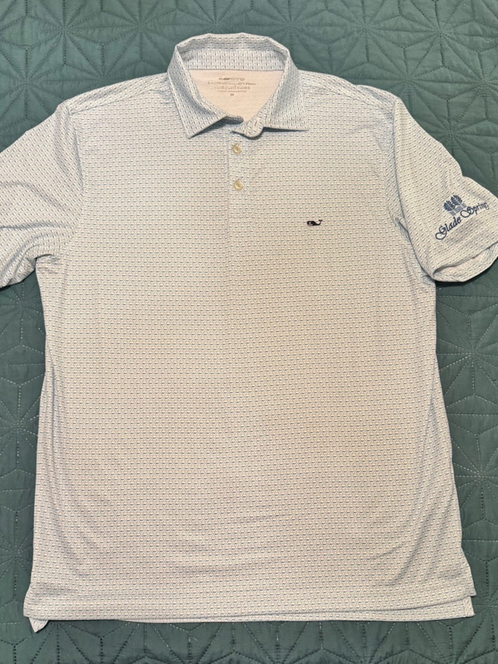 Vineyard Vines Men's Light Blue Performance Golf Polo Medium M